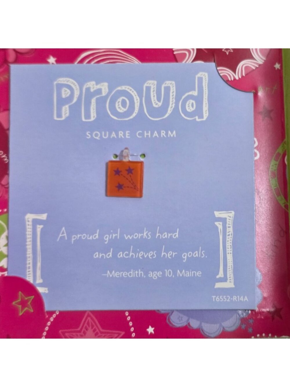 American Girl PROUD Square Charm NEW
